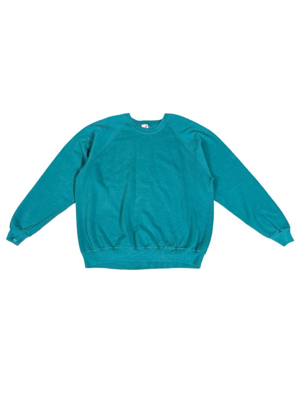 Vintage 1990s Jerzees Green Crewneck Sweatshirt Made in USA